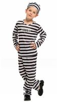 7C135 ชุดเด็ก ชุดนักโทษ นักโทษ คนคุก Dress for Children Prisoner Suit Halloween Costume Party Cosplay Fancy Outfit