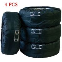 4 Pcs Car Spare Tire Storage Protection Bag 13 -19 Wheel Tyre Carry Tote Cover