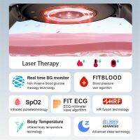 2023ใหม่การรักษาด้วยเลเซอร์ระดับน้ำตาลในเลือดสมาร์ทวอท์ชผู้ชาย ECG น้ำตาลความดันโลหิตอุณหภูมิไพลินแก้ว Smrwatch