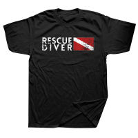 Funny Rescue Diver Flag Scuba T เสื้อสไตล์ฤดูร้อน Graphic Cotton Streetwear แขนสั้นวันเกิดของขวัญเสื้อยืดบุรุษเสื้อผ้าคุณภาพสูง