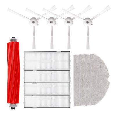 Rubber Brush Side Brush Filter Screen Mop Cloth Rubber Brush Replacement for Roborock G10 G10S PRO Sweeping Machine Accessories