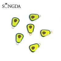 10pcs Cute Avocado Handmade Charms Mini Green Pendant DIY Jewelry  Accessories Making Keychain Earring Bracelet  For Kid Friend DIY accessories and ot