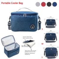 Portable Lunch Bag Food Thermal Box Waterproof Lunch Box Folding Camping Thermal Cooler Bag Shoulder Strap Organizer Case S/M/L