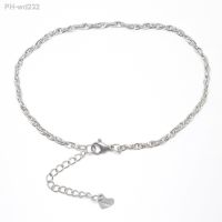 304 Stainless Steel Anklet For Women Silver Color Beach Anklet Jewelry Foot Chain Bracelets on the leg Vintage Gifts 1 Piece