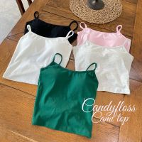 chuuchop_พร้อมส่ง(C8162)???️ Candyfloss  cami top  เสื้อสายเดี่ยวครอป มี 5 สี