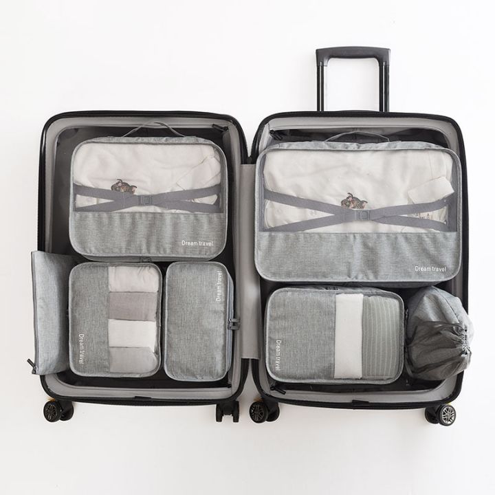 คุณภาพสูง7ชิ้น-เซ็ตกระเป๋าเดินทาง-organizer-koffer-กระเป๋าเดินทางซักรีดกระเป๋าก้อนบรรจุชุดกระเป๋าสำหรับ-clothes