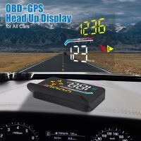 M17เครื่องวัดความเร็วรถยนต์แบบ HUD จีพีเอส OBD สำหรับรถยนต์ทุกคันโปรเจคเตอร์ดิจิตอลกระจกบังลมอุปกรณ์อิเล็กทรอนิกส์