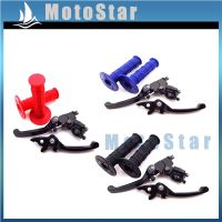 Alloy Folding ke Clutch Lever + Throttle Handle Grips For CRF50 SSR Thumpstar TTR KLX Chinese Pit Dirt Trail Bike