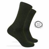 Army Green Plain Anti Odor Spandex Socks All Size for Men