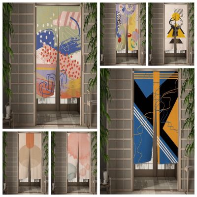 Fashion 2023 Gordens Japanese door, linen decoration line print 3D partition for the guest room