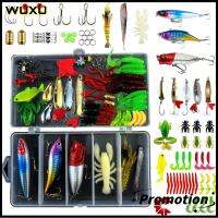 WUXU 78pcs มัลติฟังก์ชั่ ชุดเหยื่อตกปลา Crankbaits เหยื่อนิ่มและแข็ง ชุดเหยื่อ Luya อุปกรณ์เสริมสำหรับตกปลา ตะขอ sanben ชุดอุปกรณ์ umpan ในการหล่อ อุปกรณ์ตกปลาสำหรับตกปลา