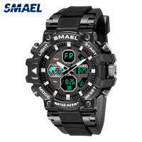 SMAEL Fashion Colorful Mens og Digital Watches Waterproof Sport Chronograph Wrist Watch Man Alloy Case Alarm Clock 8027