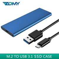 Zomy M.2 SATA NGFF ไปยัง USB 3.1 Type-c Gen2 Hard Disk SSD Case 10Gbps Solid State Drive ภายนอกสีดำสีเทา HDD Enclosure