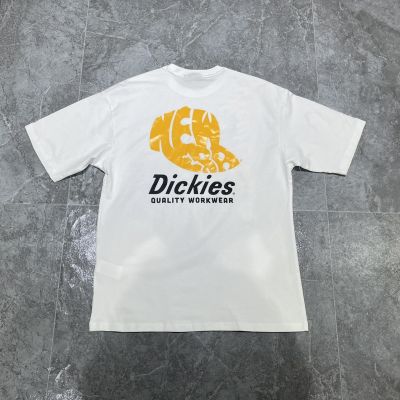 เช็ด Dickies ฤดูใบไม้ผลิและฤดูร้อนเสื้อยืดกีฬาผ้าฝ้ายลำลองสำหรับทั้งหญิงและชายรอบคอสีขาวบริสุทธิ์ DK008966C4D1แขนสั้นร่วม