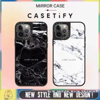 Fashion Simple Marble Pattern Mirror CASETiFY Phone Case Compatible for iPhone 14 13 12 Pro Max 11ProMax iPhone11 Cases Protective Shockproof Acrylic Hard Back Cover