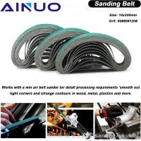 ◊ 10x330mm 3/8 x13 Sanding Belts Fused Alumina Zirconia Sander Belts Abrasive Tool Wood Soft Metal Polishing 60/80/120 Grit