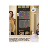 Magnetic Acrylic Calendar for Fridge, 2 Pcs Clear Dry Erase Board for Refrigerator, Reusable Monthly &amp; Weekly Planner