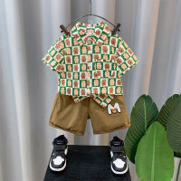 Childrens Clothing Boys Short-Sleeved Suit 2023 New Fashion Baby Cool Handsome Fried Street Clothes Boys Summer Clothes