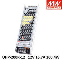 MEAN WELL UHP-200R-12 110220V AC เป็น DC 12V 16.7A 200.4W DC OK แหล่งจ่ายไฟสลับเอาต์พุตเดี่ยวพร้อม PFC สำหรับจอแสดงผล LED