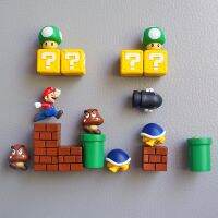 【lz】✿☒  3D Ímã Frigorífico Sticker Set Funny Childhood Game Bala Cogumelo Tartaruga Adesivo de Parede Casa Coleção Presente