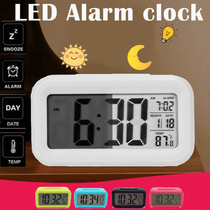 Digital LED Clock with BackLight and Calendar Electronic Alarm Clock ...