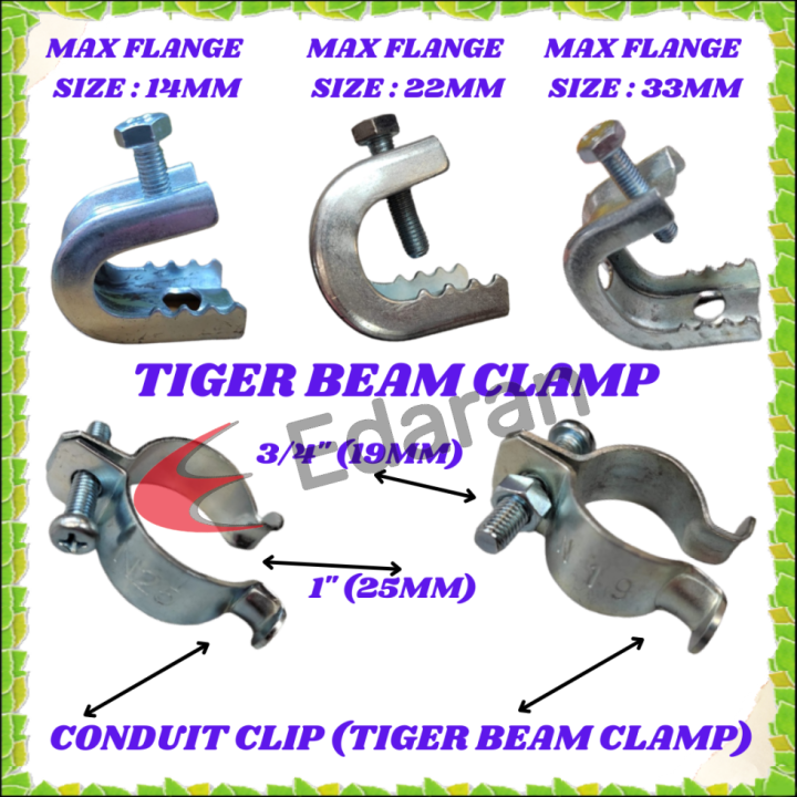 TIGER BEAM CLAMP AND CONDUIT CLAMP (FOR TIGER BEAM CLAMP USE) Lazada
