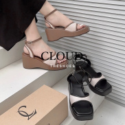 Giày sandal đế xuồng viền