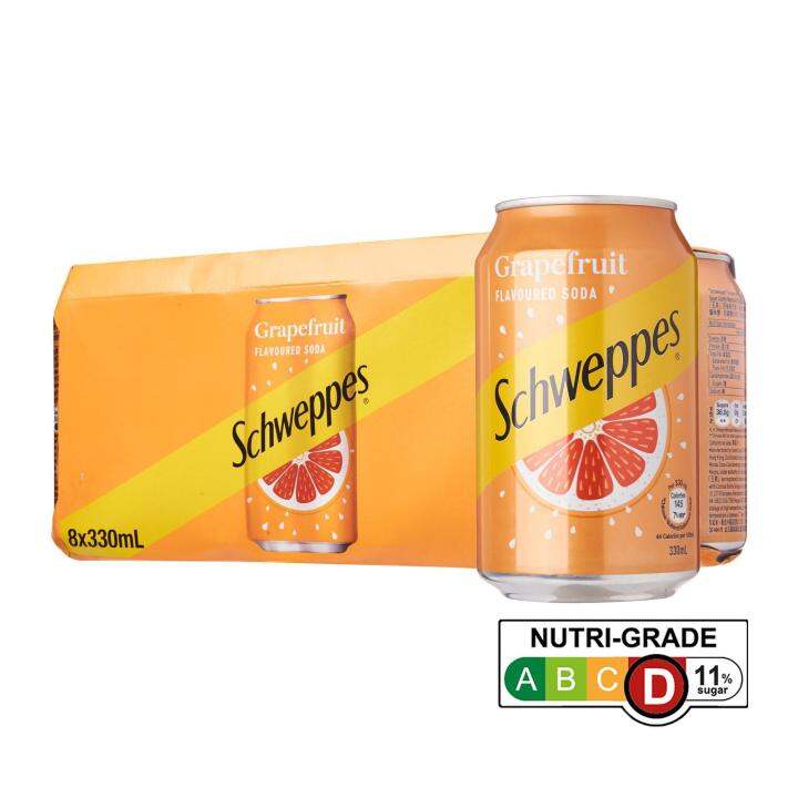 Schweppes Grapefruit Flavoured Soda Can (Bundle Of 8) Lazada Singapore