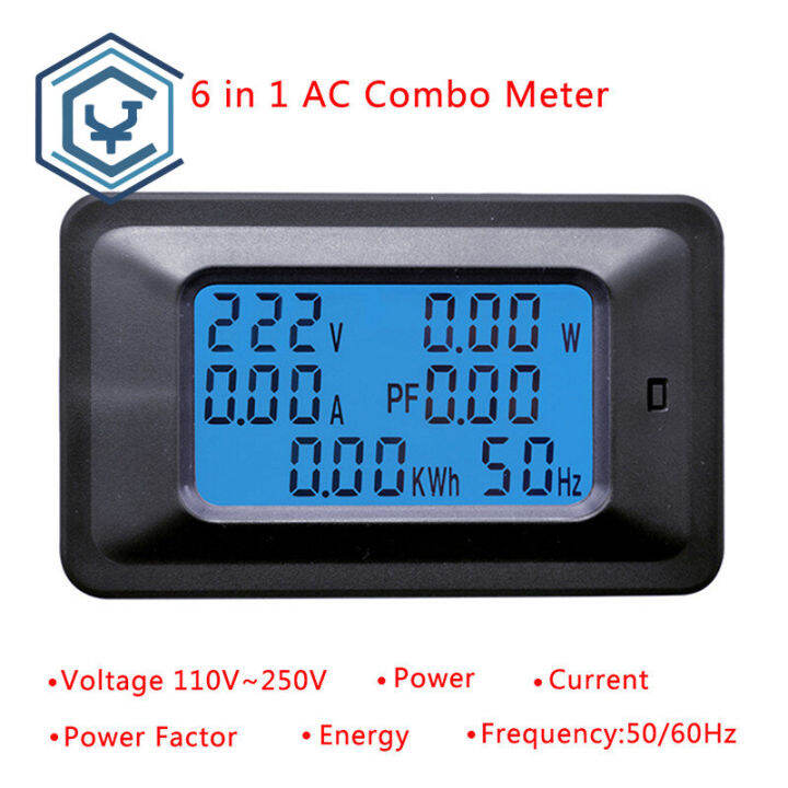 1PCS AC 22KW 85~250V 20A/100A Digital Voltage Meter Indicator Power ...