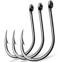 20pcs Carp Fishing Hook Black Color Barbed Circle Hooks Fly Fishing Sharp Hooks Carbon Steel Sea Tackle Accessories Worm Hooks Accessories