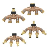 [NEW] Brass 3/4 Thread 4-way Garden Tap Water Splitter Water Pipe 4 way Splitter Female 3/4 Irrigation Valve 1pcs