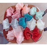 【cw】 2020New Sequin Hair Clip Hairgrip Iridescent Yarn Barrettes Bow Side Little Accessorie 1