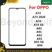 Beyondwolf หน้าจอด้านนอกสำหรับ A72 OPPO A73 2020 A74 5G A83 A91 A92 A94 A93สัมผัสแผงแอลซีดีจอแสดงผลกระจกหน้าการเปลี่ยนอะไหล่