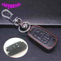 卍۞ Xinyuexin Leather Car Key Cover Fob Case For Chevrolet sonic Cruze AVEO SAIL TRAX CAPTIVA Malibu Silverado With Keychain 4Button