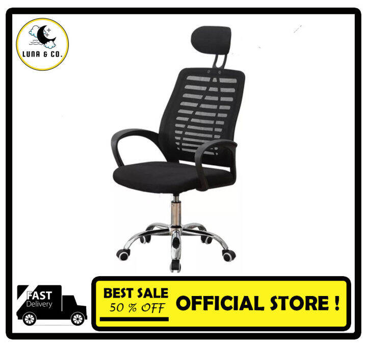 Luna&Co. Headrest Chair Mesh Comfortable and Breathable Home Office