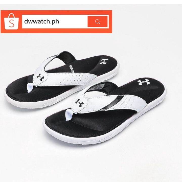 original-under-armours-ua-fat-tire-black-white-slippers-for-men-lazada-ph