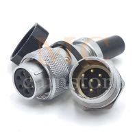 ▤❁☞ WS20 7 pin Industrial Electrical Power Cable Connector Welded Male Female Aviation Bulkhead Waterproof Connector(7PIN 1SET)