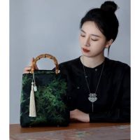 Hot selling set Xiangyun yarn bamboo cheongsam new Chinese style ancient Hanfu national womens bag hand