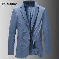 ZZOOI 2022 sunmer Men fashion thin business  Casual Blazer Mens Brand Jacket summer classic Blazers Mens Suit Coat Male Blazer M-4XL