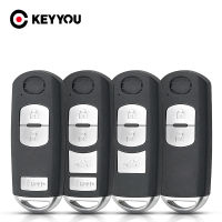 KEYYOU 234ปุ่ม Smart Remote Car Key Fob Shell สำหรับ Mazda 6 GJ 2014 X-5 Summit M3 M6 Sch5 2016 CX-5 2015 Axela Atenza ใหม่