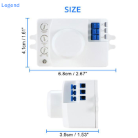 ?【Lowest price】Legend สวิตช์เซ็นเซอร์ไมโครเวฟ5.8GHz HF 220V LED 360องศา Radar Motion Body SENSOR