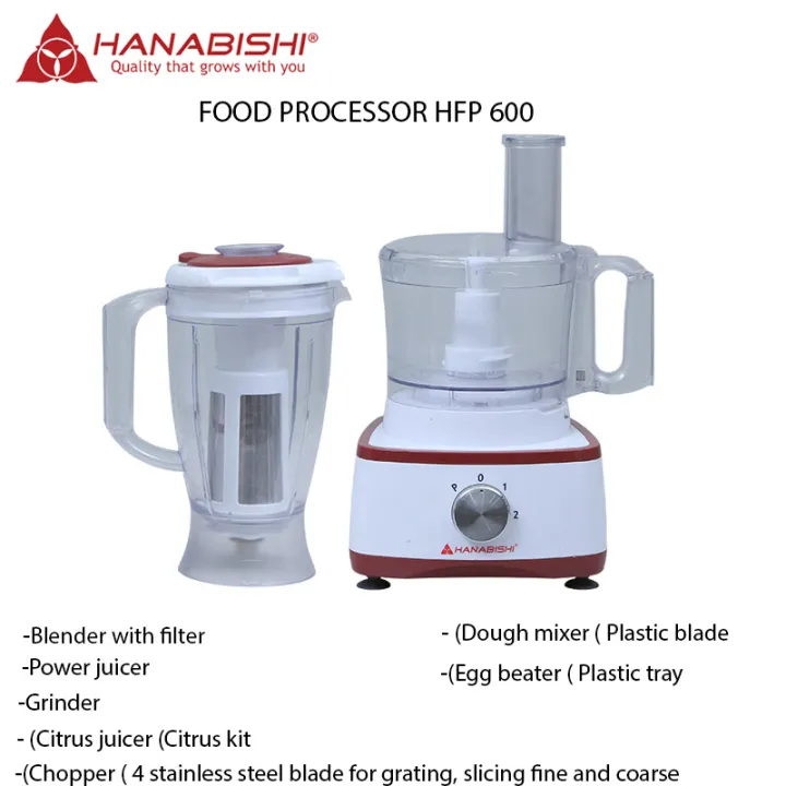 HANABISHI FOOD PROCESSOR HFP 600 Lazada PH