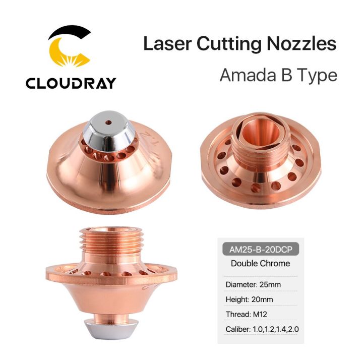 cloudray-หัวตัดเลเซอร์-amada-b-ประเภท-d25-h20-m12หัวฉีดโครเมี่ยมคู่เดี่ยวสำหรับเครื่องตัด1064nm-ไฟเบอร์