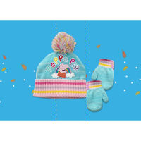 ✅ [1-2Y] Peppa Pig Winter Hat And Mittens Set หมวกหน้าหนาว และถุงมือ