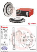 09 9587 11 จานเบรค ล้อ R (ยี่ห้อ BREMBO) รุ่น UV PVT VOLVO S60 II S80 II ปี