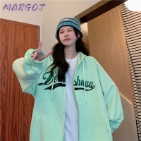 Margot Fashion Mเสื้อฮู้ด เสื้อแขนยาวอบอุ่น หลวมและสบาย ๆ สไตล์ขี้เกียจย้อนยุคอเมริกัน 2023NEW WWY2390WEO 37Z230913