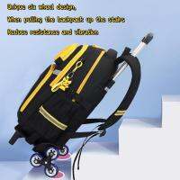 Pokemon 2 In 1 Trolley Backpack With Wheels Rolling Bag Pikachu Large Capacity Waterproof Can Climb Stairs Schoolbag Gifts