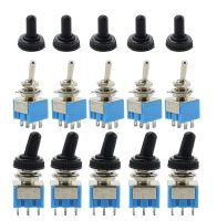 5Pcs 10pcsToggle Switch ON-ON/ON-OFF-ON 3/6 Pin 2/3 Position Latching MTS-102 103 202 AC 125V/6A 250V/3A Power Button Switch Car Electrical Circuitry