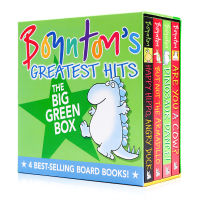 Boynton S greatest hits the big green box Sandra Boynton enlightenment classic emotion management 4-volume gift box in English original picture book Sandra Boynton cant tear the cardboard book