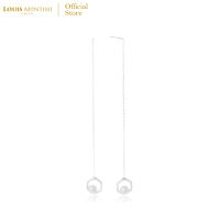 Louis Montini (Jewelry) Sterling Silver 925 Earrings ต่างหูเงินแท้ 92.5% ต่างหูผู้หญิง รูปมุกLJER126